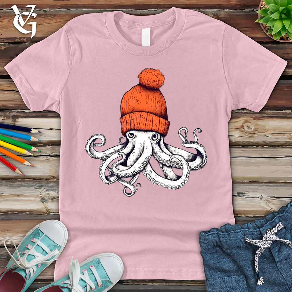 Viking Goods Octopus Orange Beanie Youth Tee Pink / L