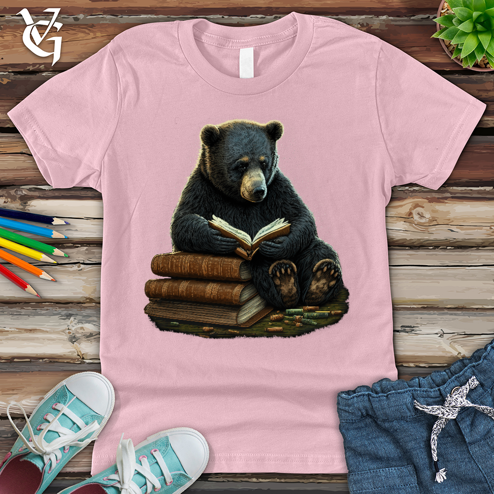 Viking Goods Studious Bear Youth Tee Pink / L