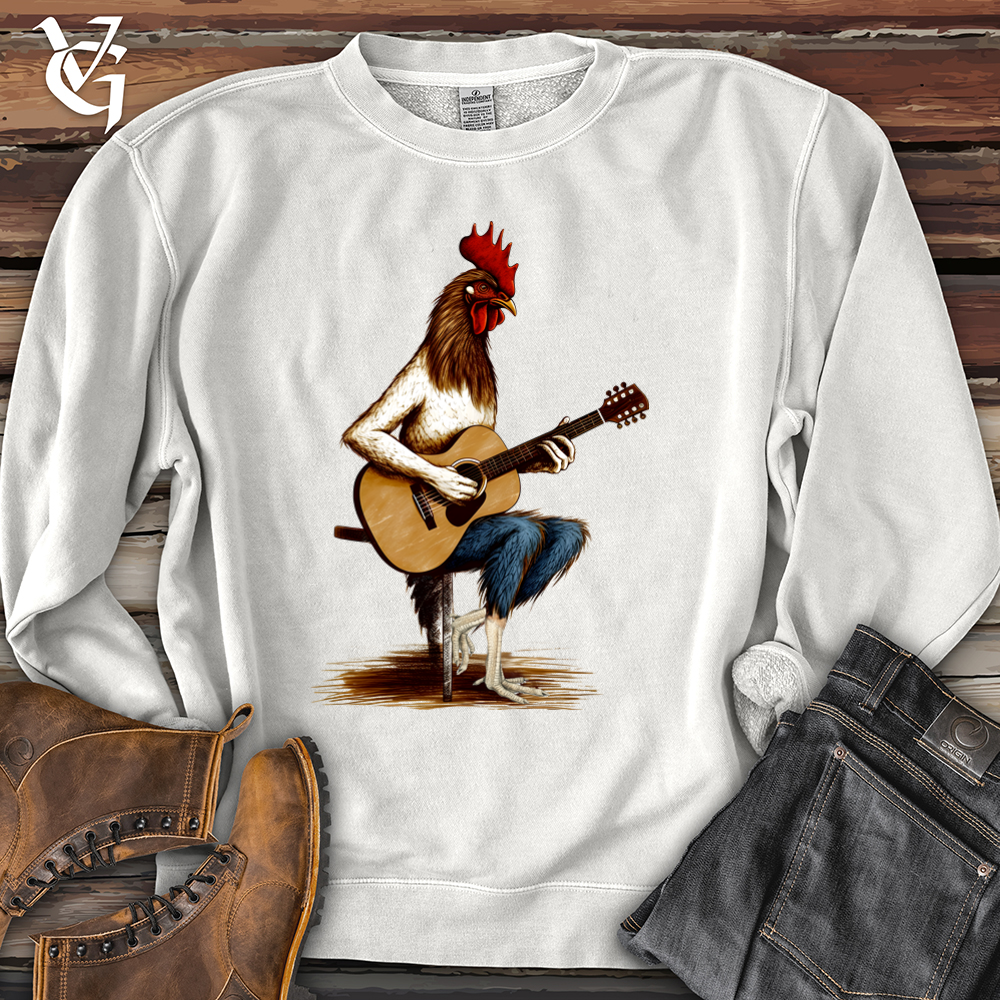 Viking Goods Chicken Guitarist Banjo Bison Pigment-Dyed Crewneck Prepared For Dye / L