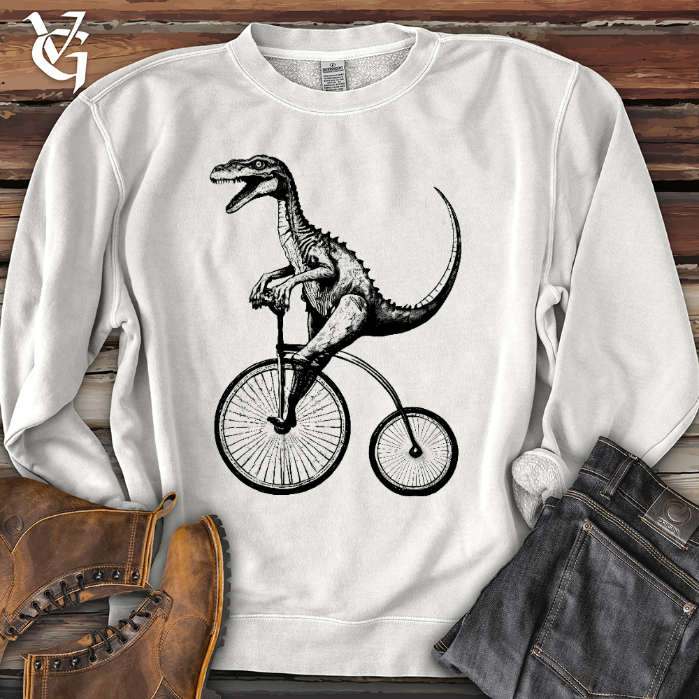 Viking Goods Dinosaur Cyclist Pigment-Dyed Crewneck Prepared For Dye / L