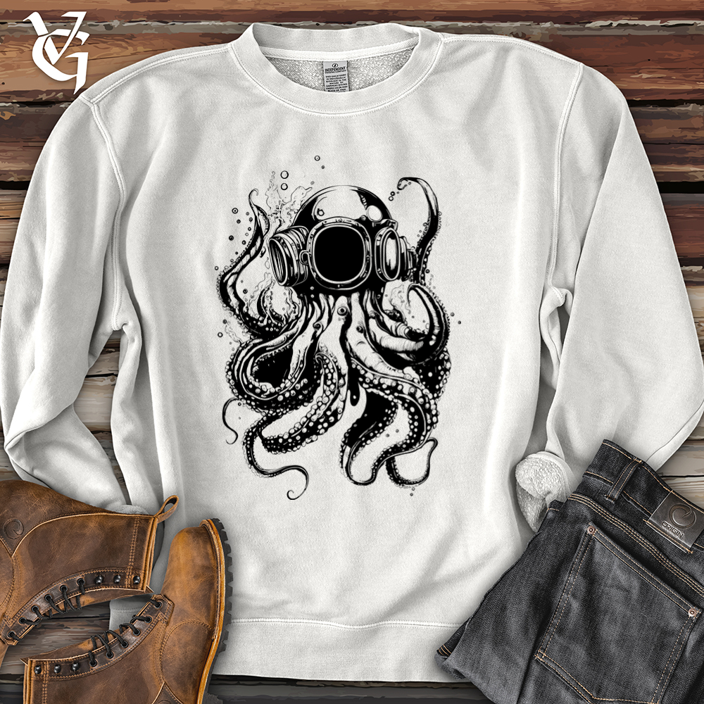 Viking Goods Scuba Octopus Pigment-Dyed Crewneck Prepared For Dye / L