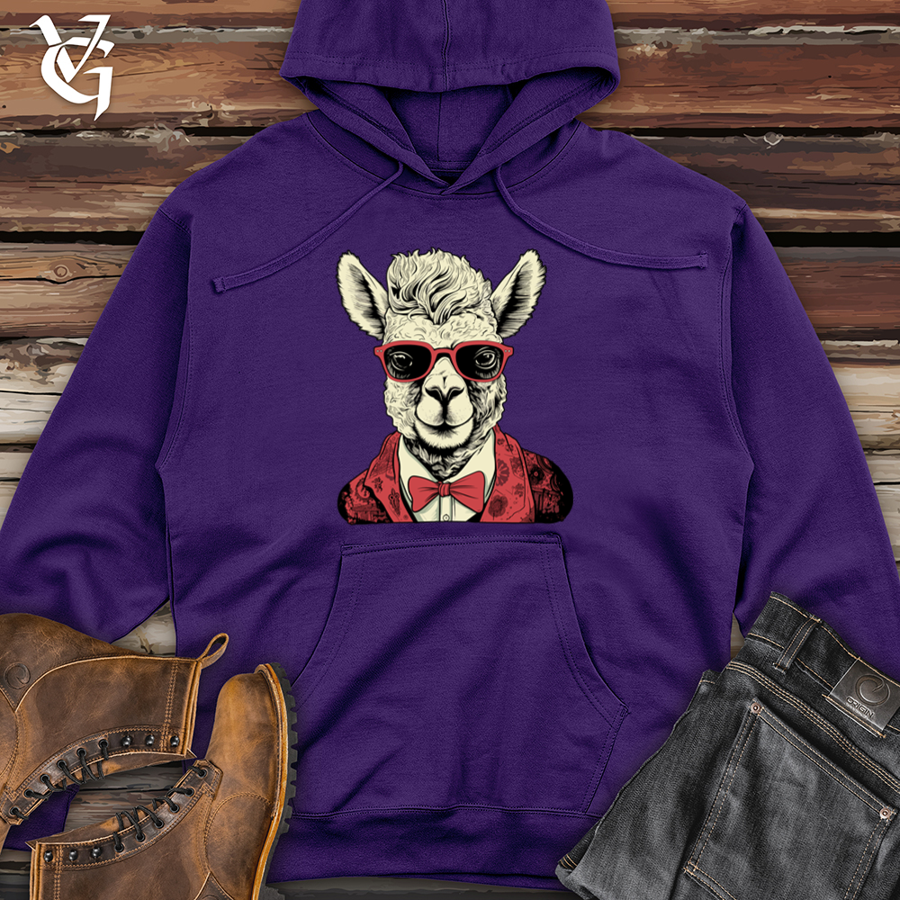 Viking Goods Alpaca High Andes Hipster Appeal Midweight Hooded Sweatshirt Purple / L