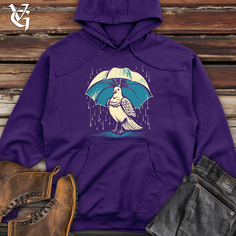 Viking Goods Dove In The Rain Midweight Hooded Sweatshirt Purple / L