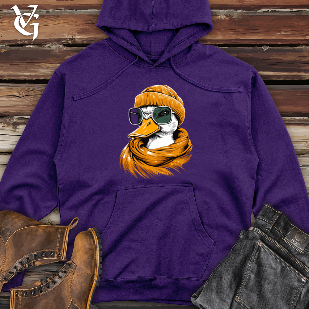 Viking Goods Duck Beanie Bliss Midweight Hooded Sweatshirt Purple / L