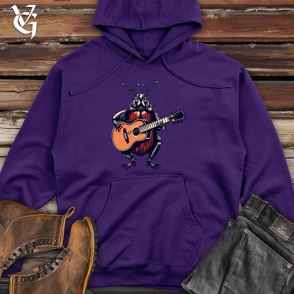 Viking Goods Dung Beetle Guitar Tunes Midweight Hooded Sweatshirt Purple / L