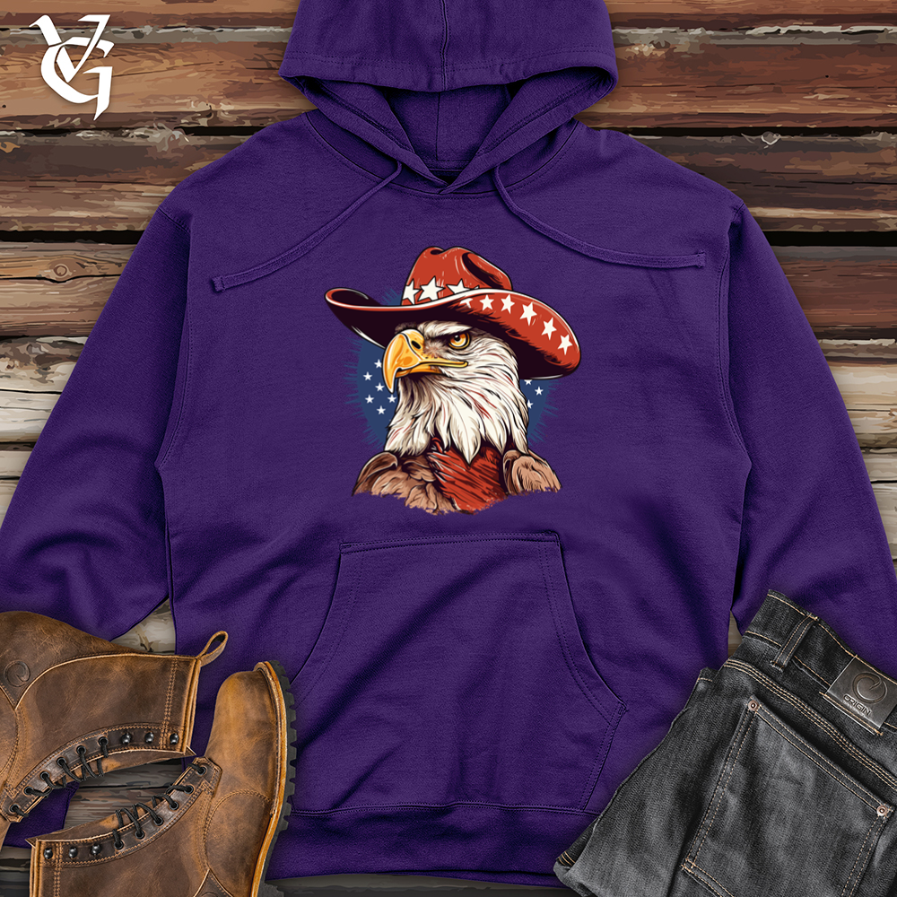 Viking Goods Eagle Sky High Cowboy Soar Midweight Hooded Sweatshirt Purple / L