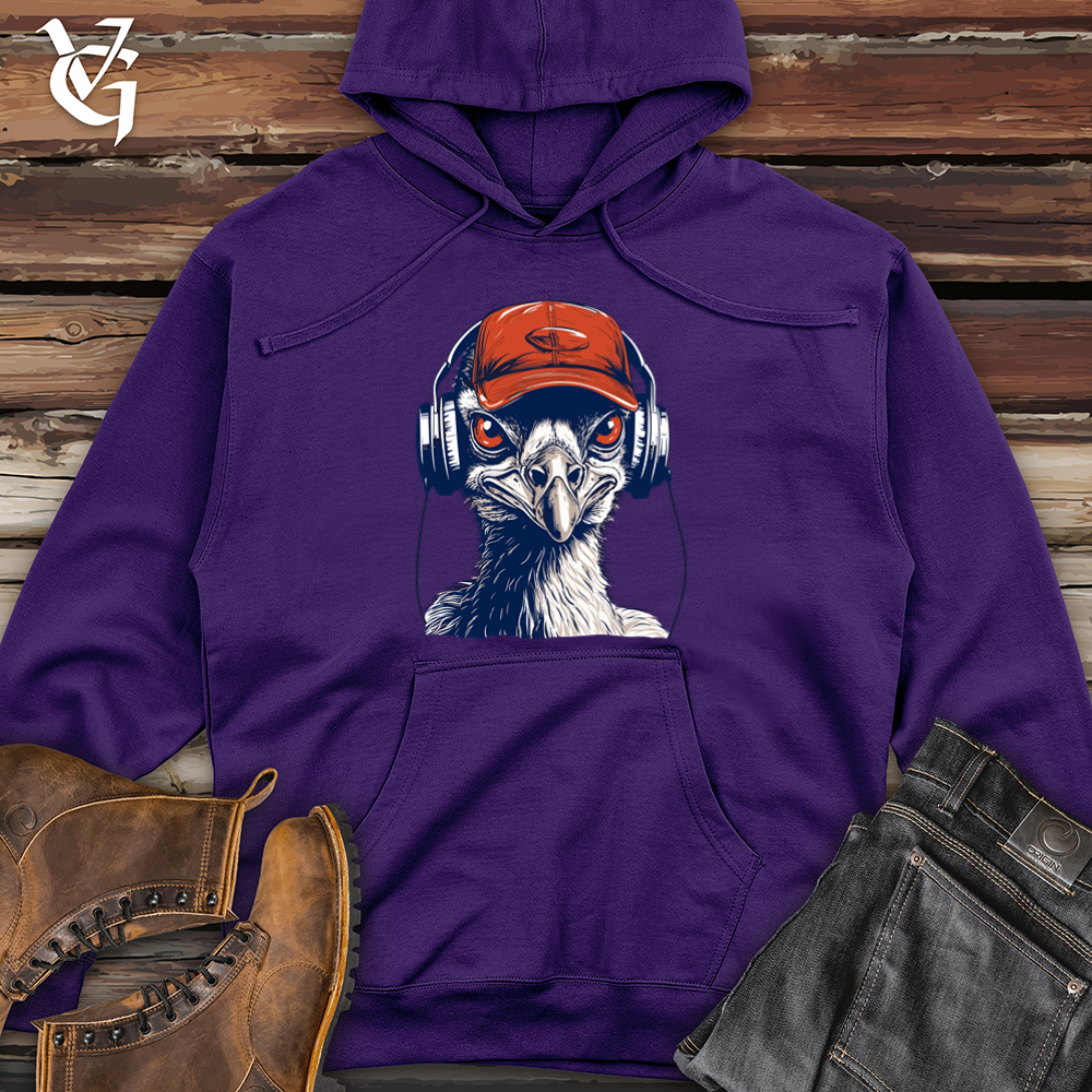Viking Goods Emu Headphone Bumping Midweight Hooded Sweatshirt Purple / L