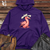 Viking Goods Flamingo Tropical Trek Cowboy Cap Midweight Hooded Sweatshirt Purple / L