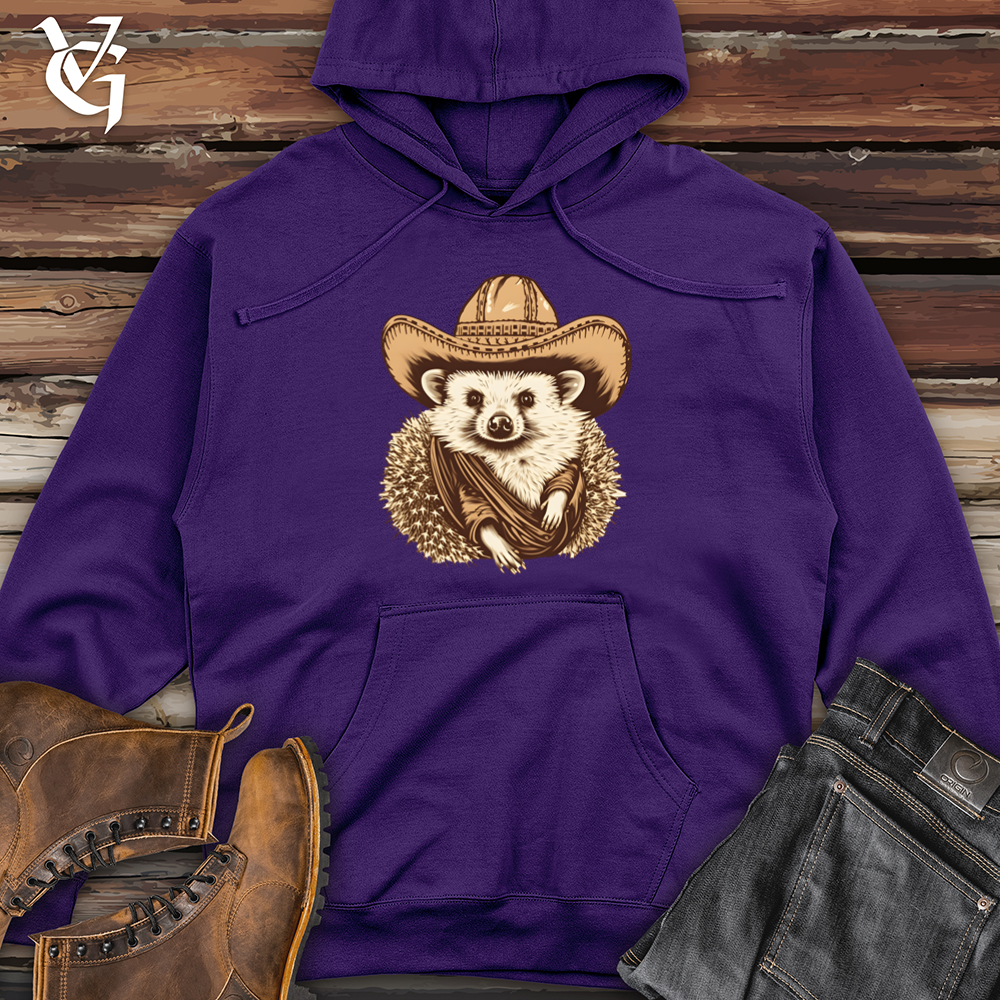 Viking Goods Hedgehog Cowboy Charm Midweight Hooded Sweatshirt Purple / L