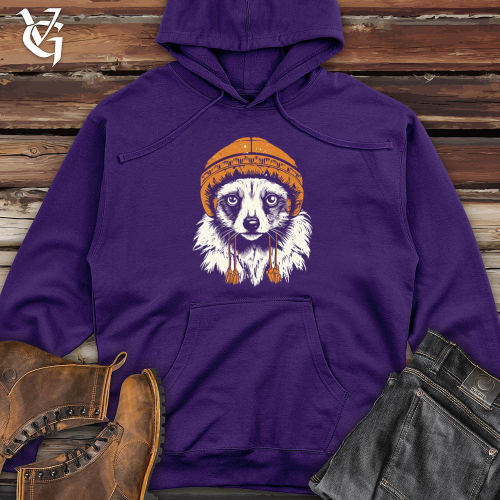 Viking Goods Lemur Jungle Jive Beanie Bliss Midweight Hooded Sweatshirt Purple / L