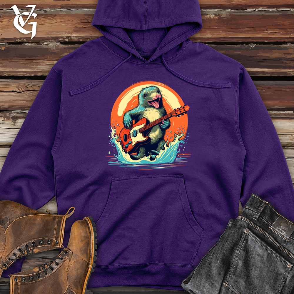 Viking Goods Platypus Aquatic Guitar Midweight Hooded Sweatshirt Grey Heather / L