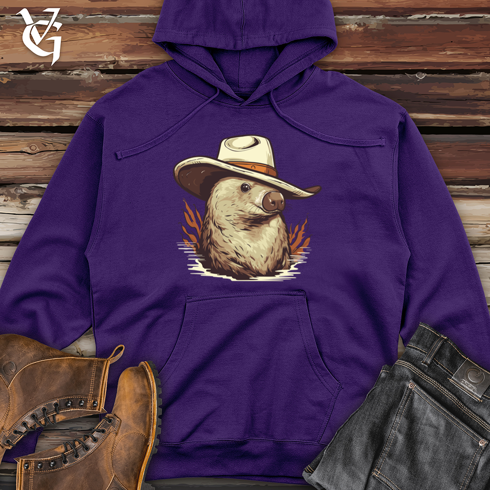 Viking Goods Platypus Cowboy Midweight Hooded Sweatshirt Purple / L