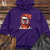 Viking Goods Red Hair Hipster Chicken Midweight Hooded Sweatshirt Purple / L