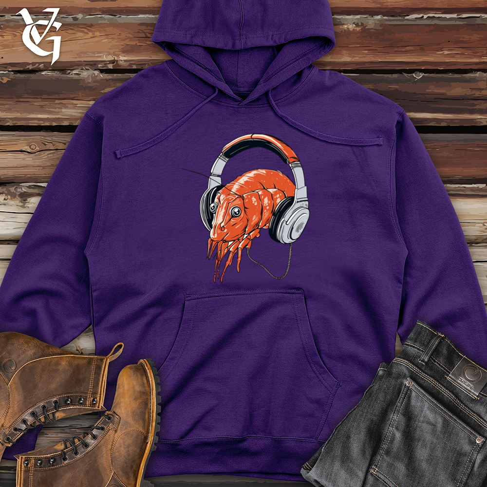 Viking Goods Shrimp Headphone Harmony Midweight Hooded Sweatshirt Purple / L