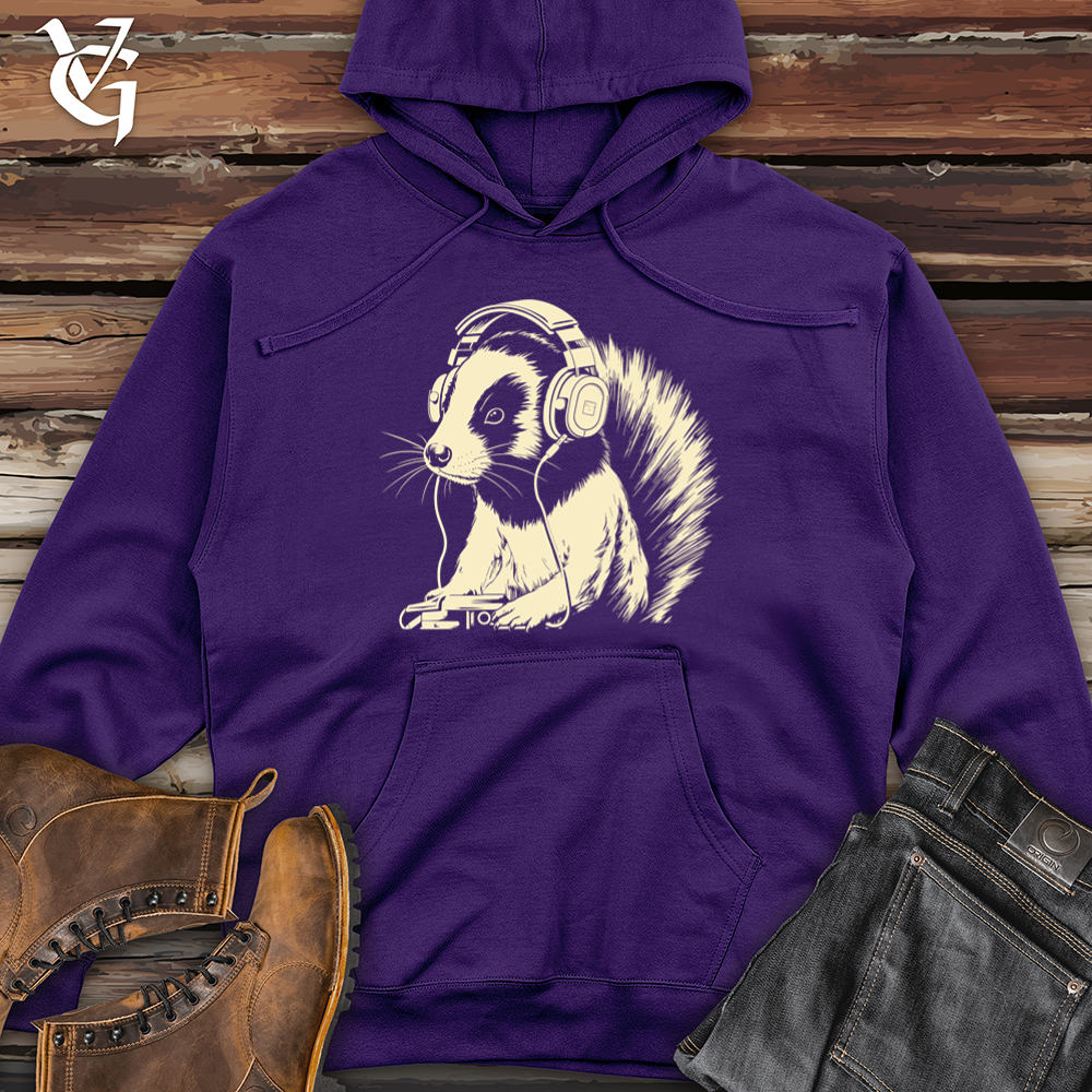 Viking Goods Skunk Headphone Harmony Midweight Hooded Sweatshirt Purple / L