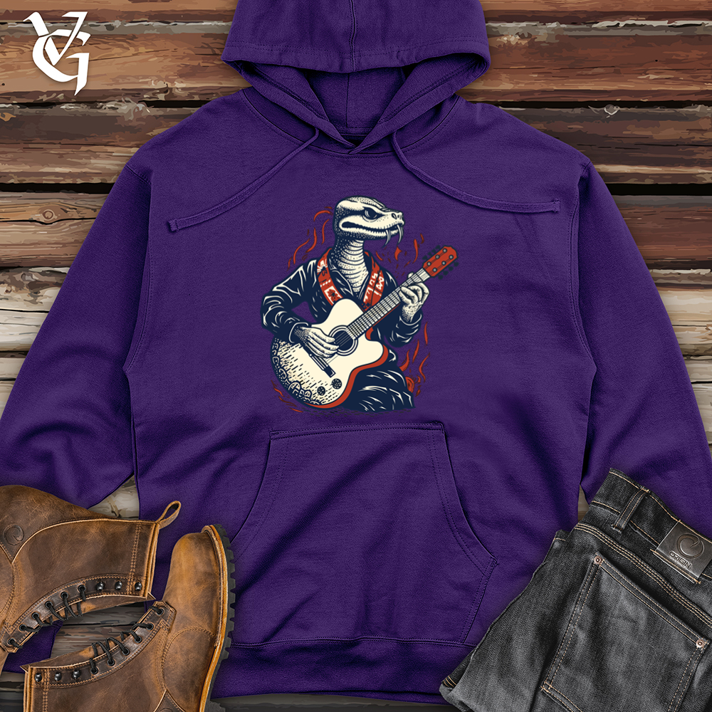 Viking Goods Snake Guitar Groove Midweight Hooded Sweatshirt Purple / L
