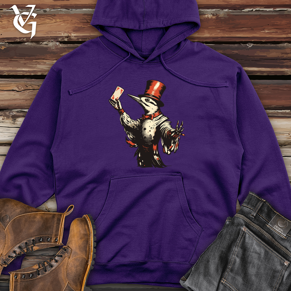 Viking Goods Woodpecker Magic Show Midweight Hooded Sweatshirt Purple / L