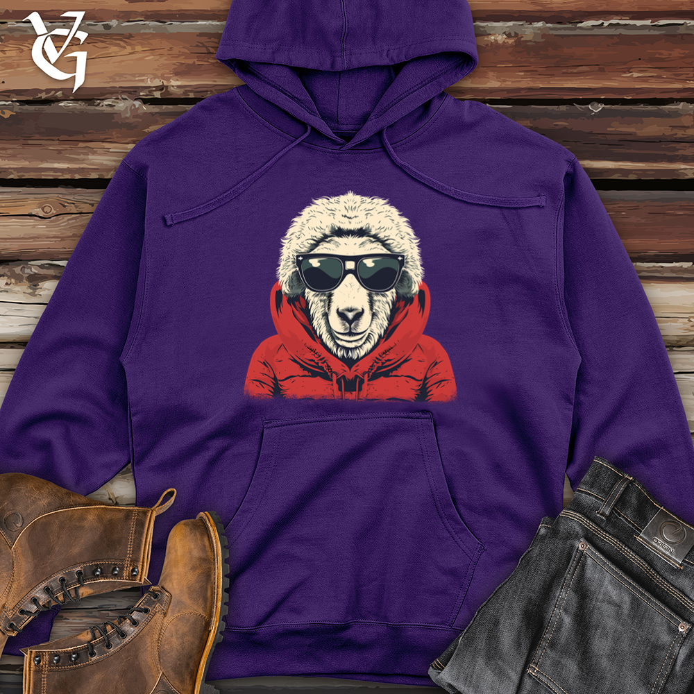 Viking Goods Wooly Sheep Beanie Midweight Hooded Sweatshirt Purple / L