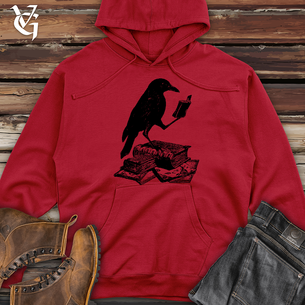 Viking Goods A Little Light Reading Midweight Hooded Sweatshirt Red / L