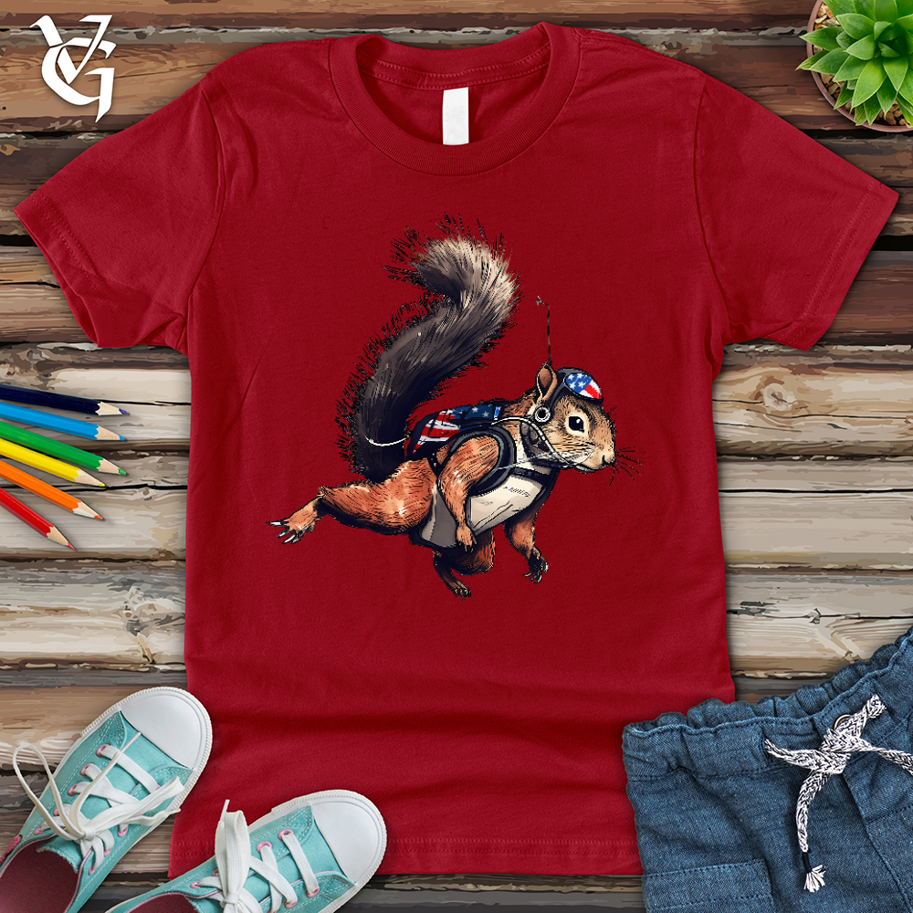 Viking Goods American Skydiving Squirrel Youth Tee Red / L