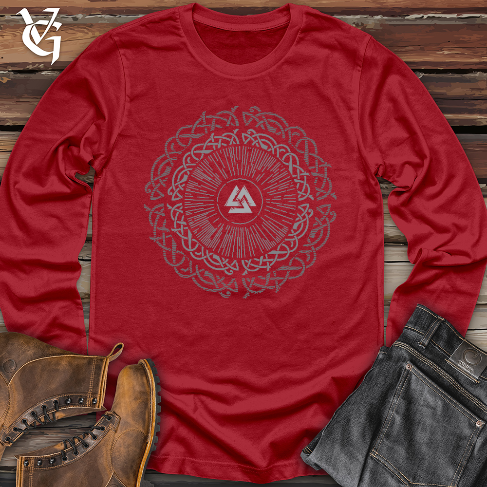 Viking Goods Ancient Round Celtic Long Sleeve Red / L