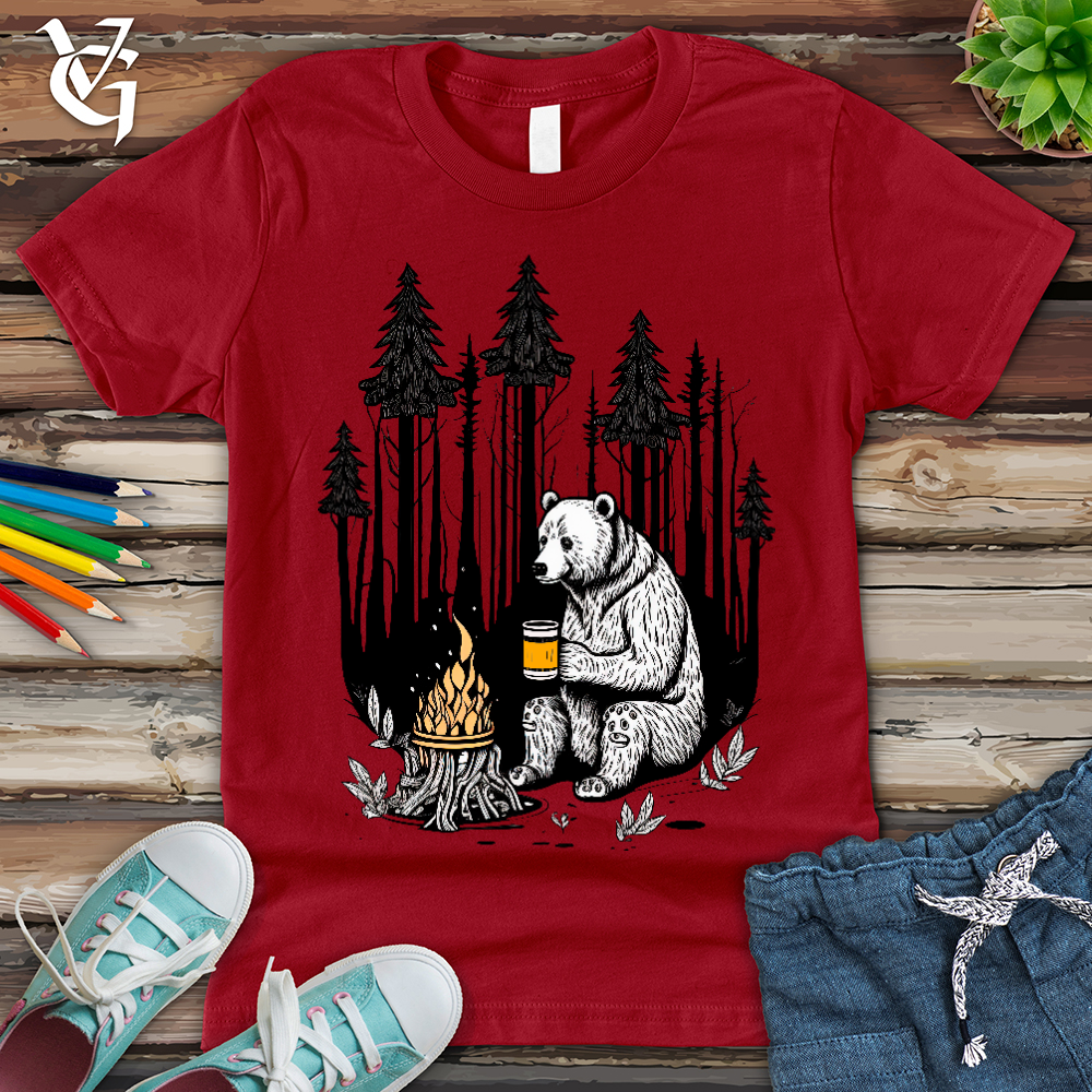 Viking Goods Bear Happy Hour Youth Tee Red / L