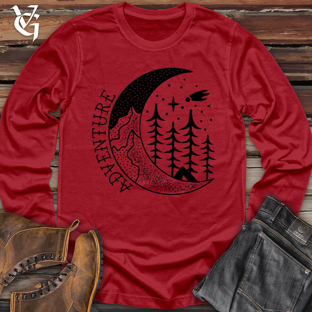 Viking Goods Camping Adventure Badge Long Sleeve Red / L