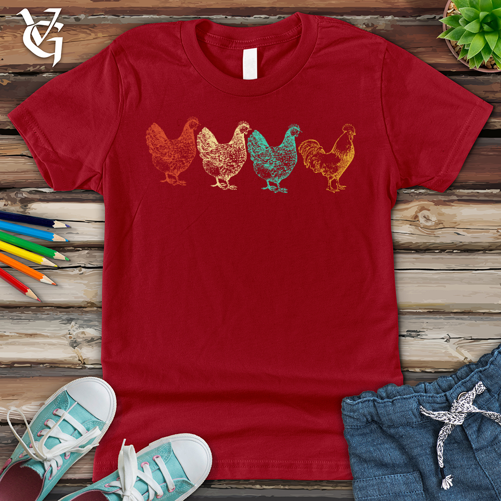 Viking Goods Chicken Scene Youth Tee Red / L