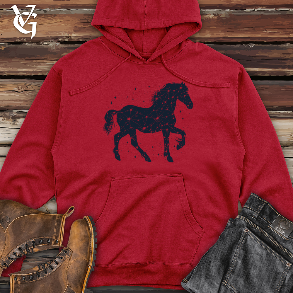 Viking Goods Constellation Equine Majesty Midweight Hooded Sweatshirt Red / L