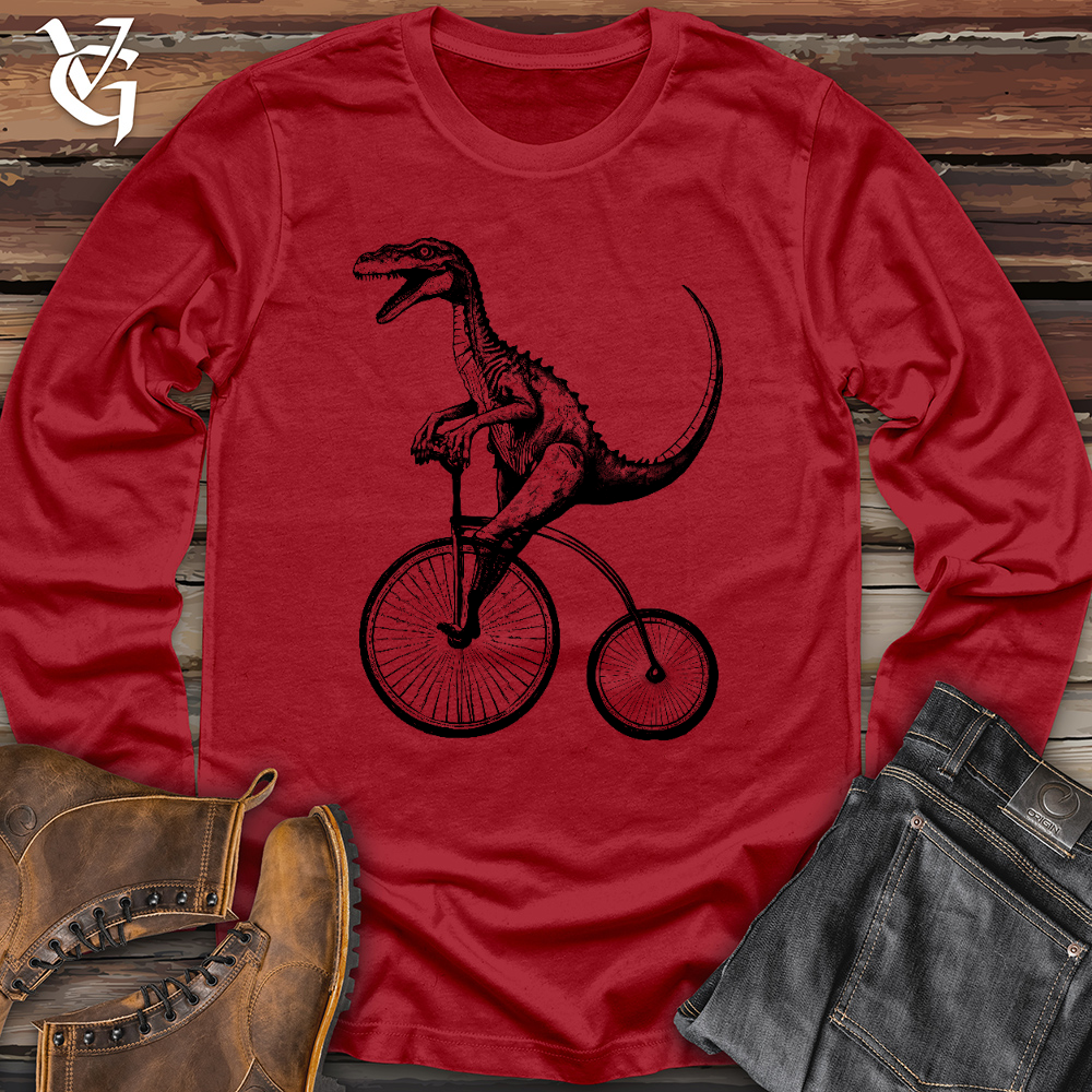 Viking Goods Dinosaur Cyclist Long Sleeve Red / L