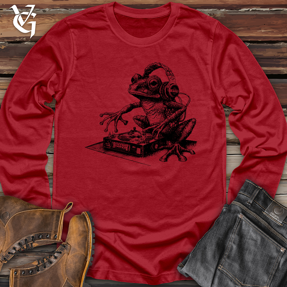 Viking Goods Dj Frog Long Sleeve Red / L