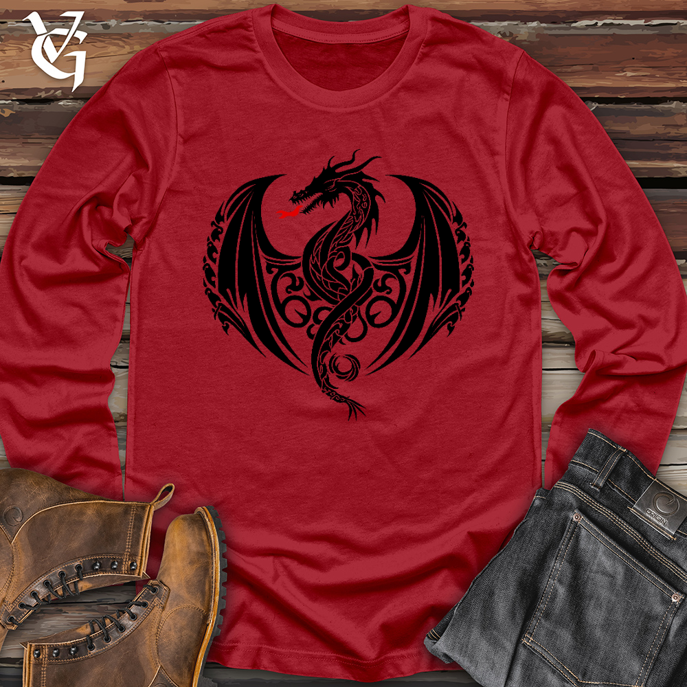 Viking Goods Fire Breathing Dragon Long Sleeve Red / L
