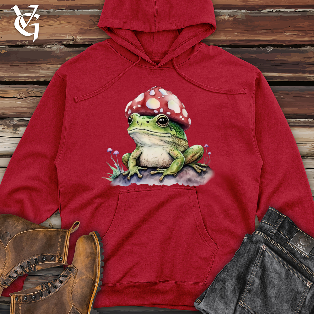 Viking Goods Frog Mushroom Head Midweight Hooded Sweatshirt Red / L