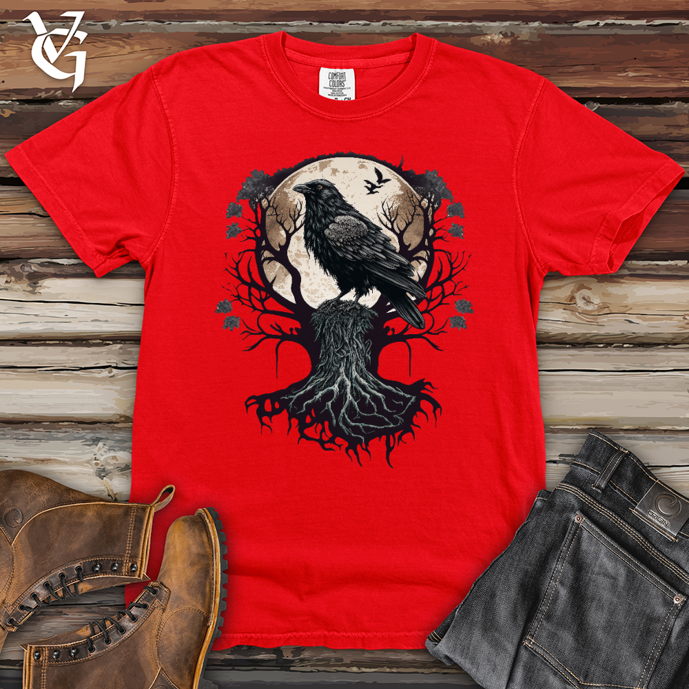 Viking Goods Full Moon Raven Heavy Cotton Comfort Colors Tee Orchid / L