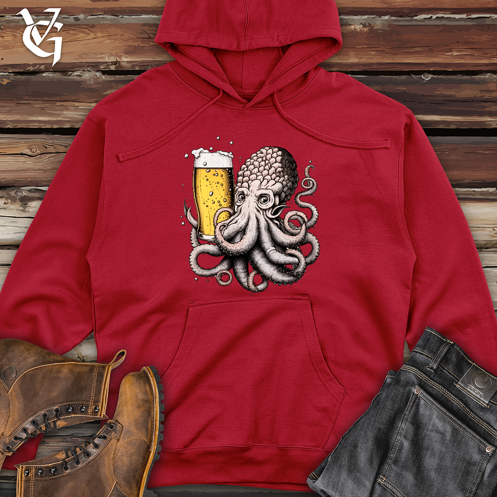 Viking Goods Hoptopus Midweight Hooded Sweatshirt Red / L