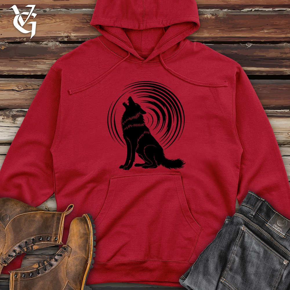Viking Goods Howling Wolf Resonance Midweight Hooded Sweatshirt Red / L