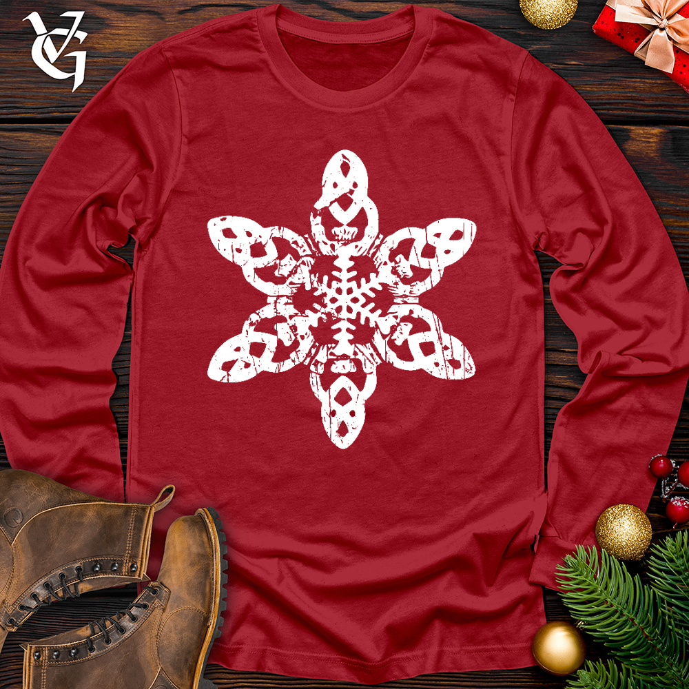 Viking Goods Irish Snowflake Long Sleeve Red / L