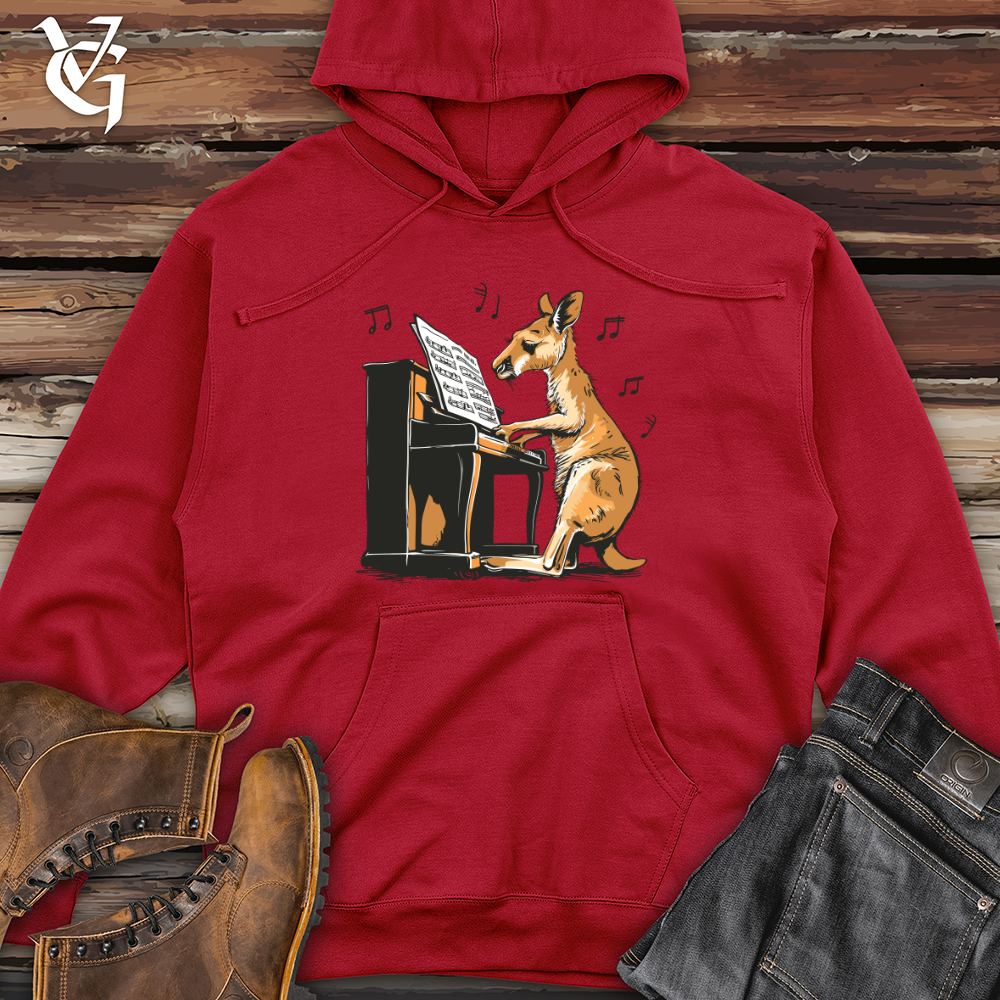 Viking Goods Kangaroo Piano Virtuoso Midweight Hooded Sweatshirt Red / L