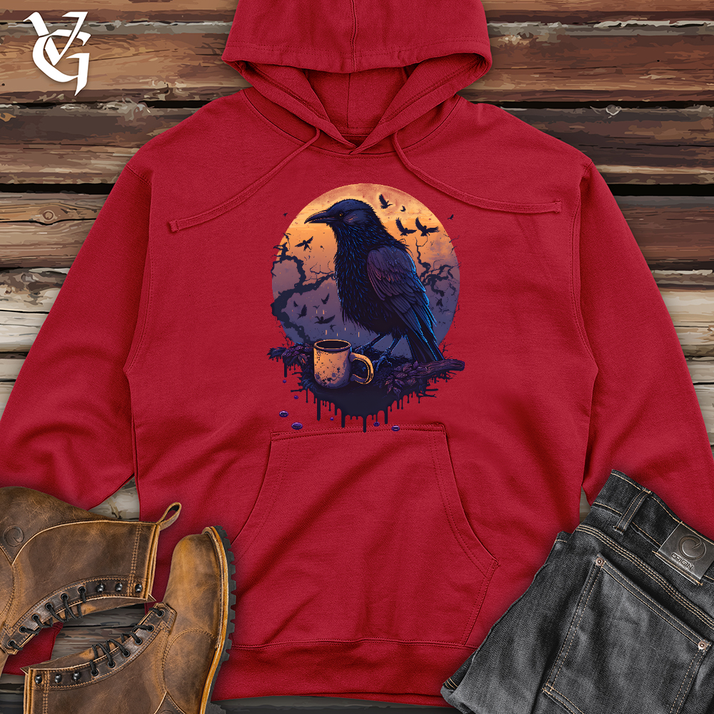 Viking Goods Morning Raven Brew Midweight Hooded Sweatshirt Sandstone / L