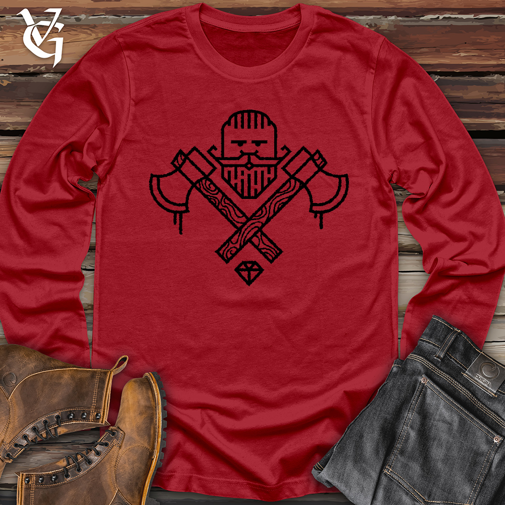 Viking Goods Mr. Axe Long Sleeve Red / L