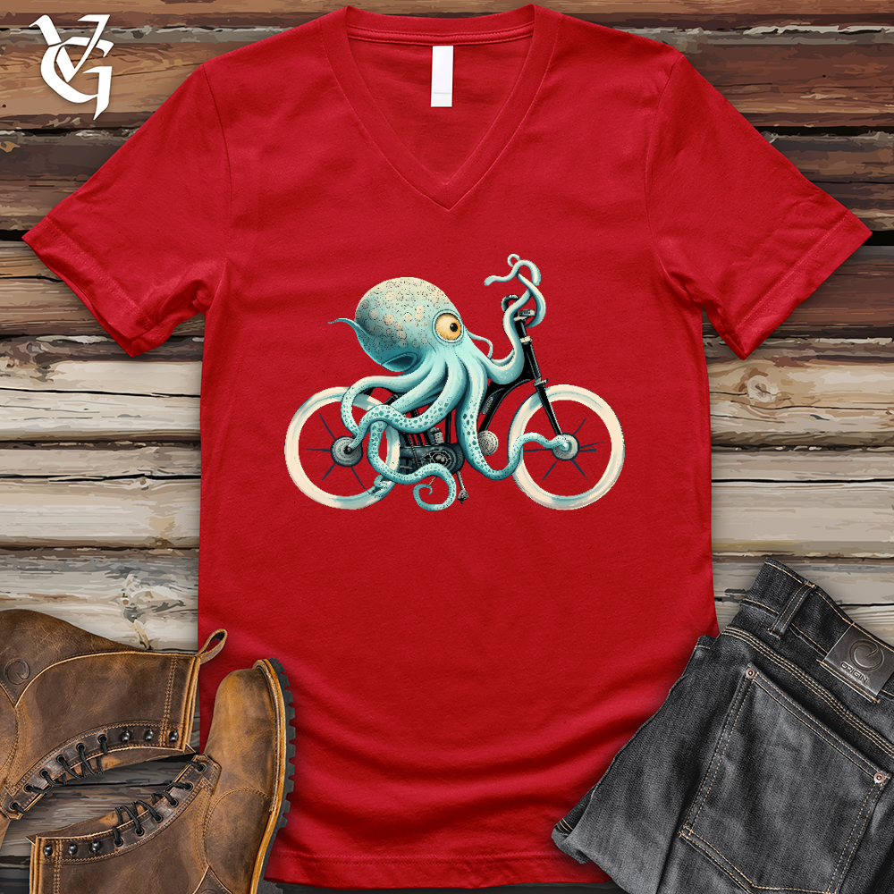 Viking Goods Octobike V-Neck Tee Red / L