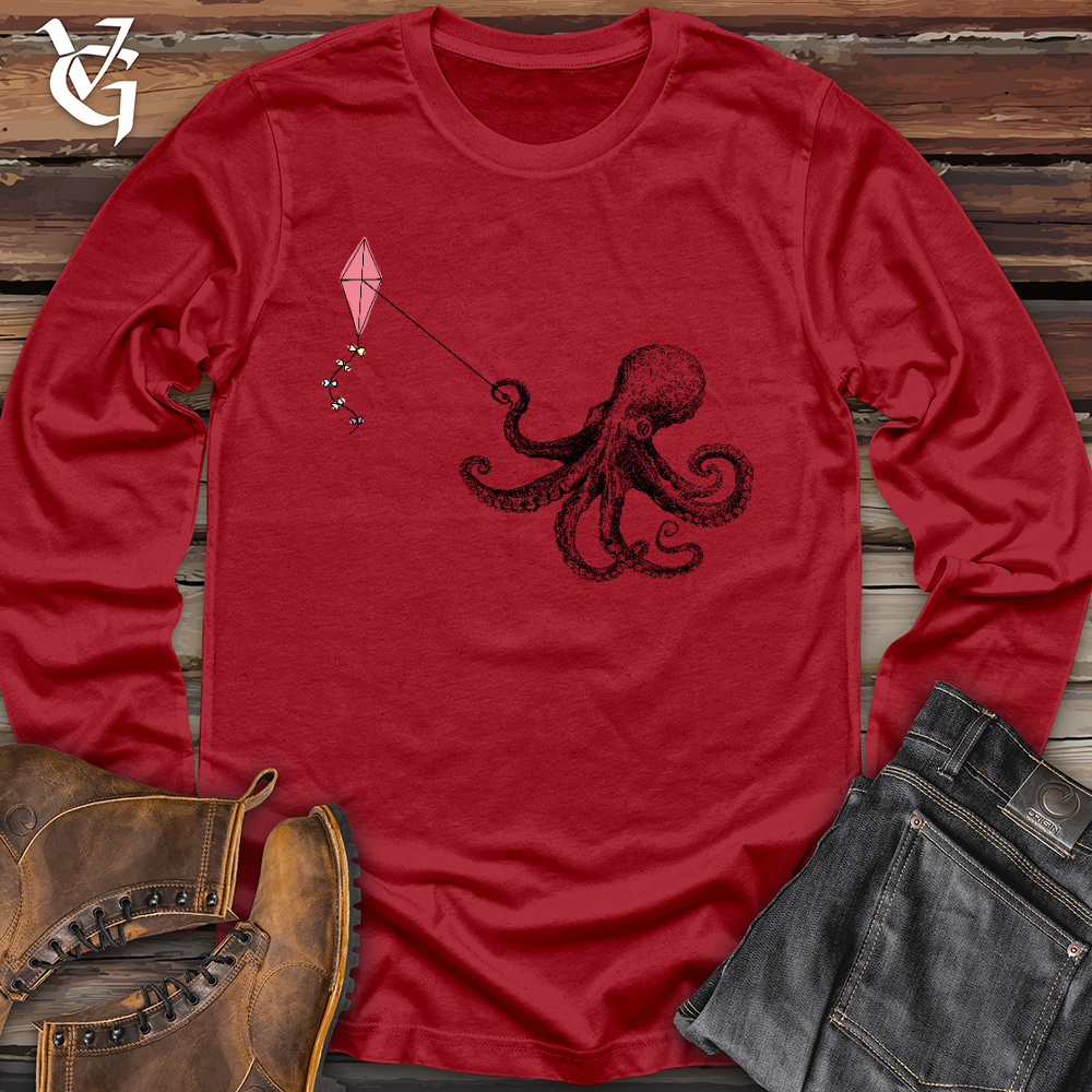 Viking Goods Octopus Flying Kyte Long Sleeve Red / L