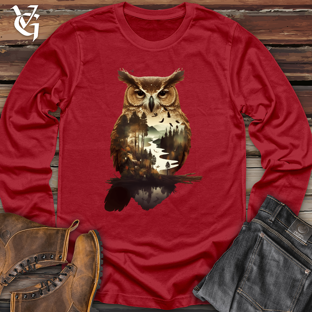 Viking Goods Owl of the River Long Sleeve Red / L