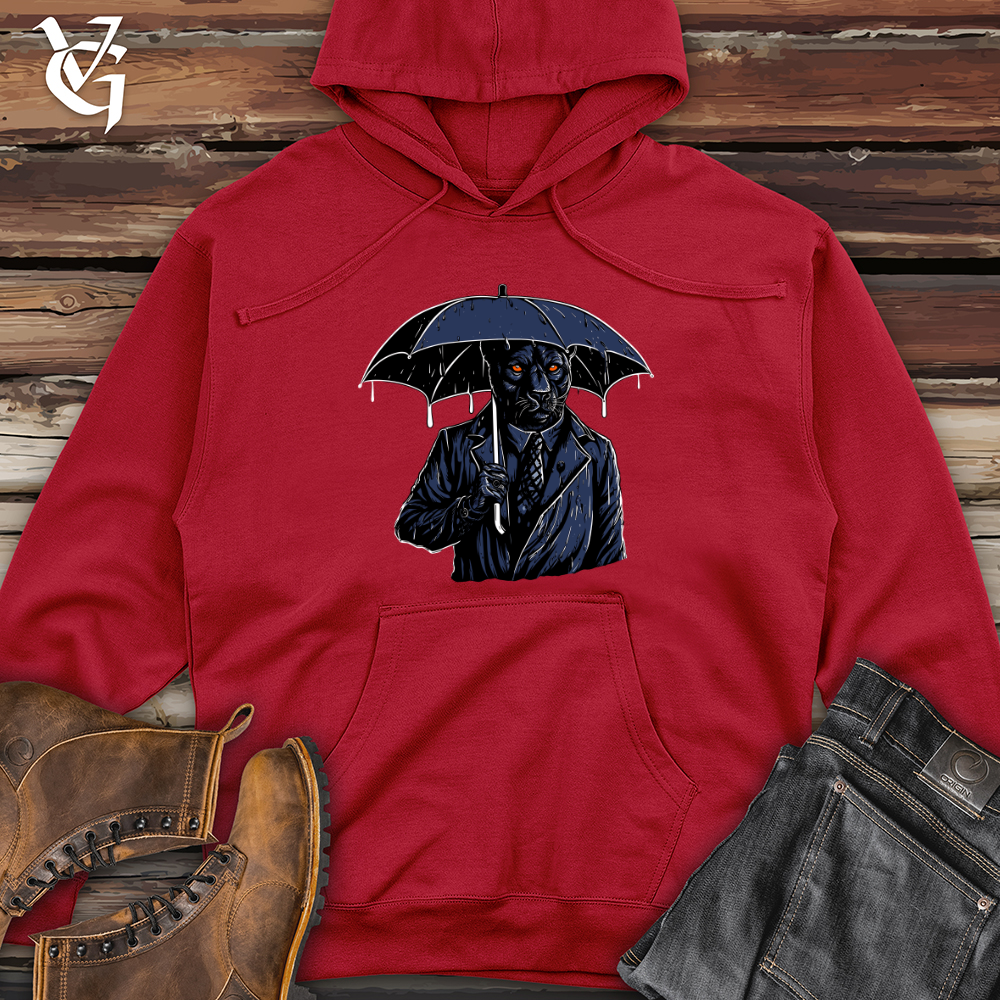 Viking Goods Panther Jungle Drizzle Umbrella Odyssey Midweight Hooded Sweatshirt Red / L