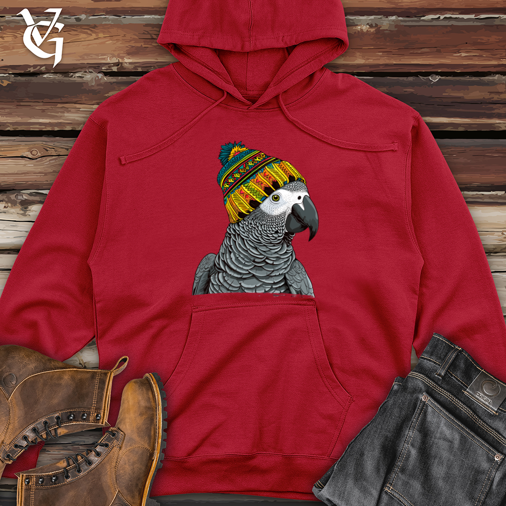 Viking Goods Parrot Beanie Look Midweight Hooded Sweatshirt Red / L
