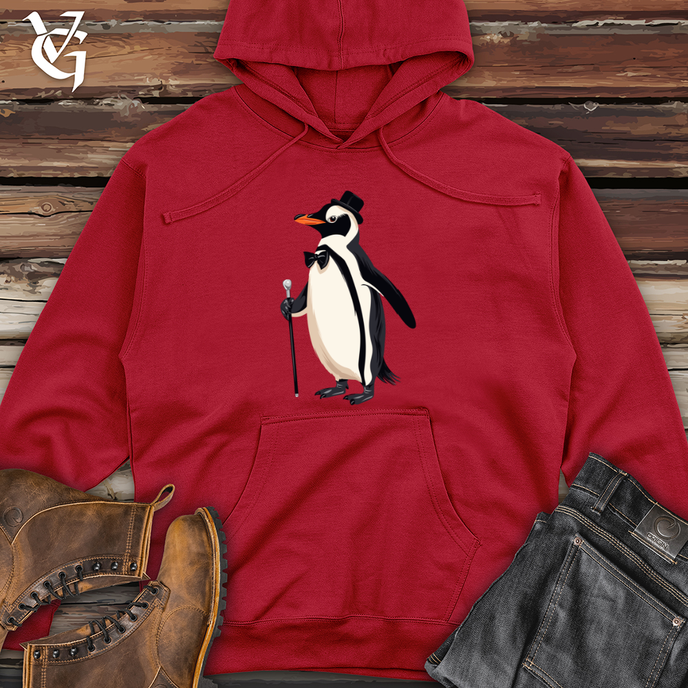 Viking Goods Penguin Gentleman Elegance Midweight Hooded Sweatshirt Red / L