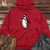 Viking Goods Penguin Gentleman Elegance Midweight Hooded Sweatshirt Red / L