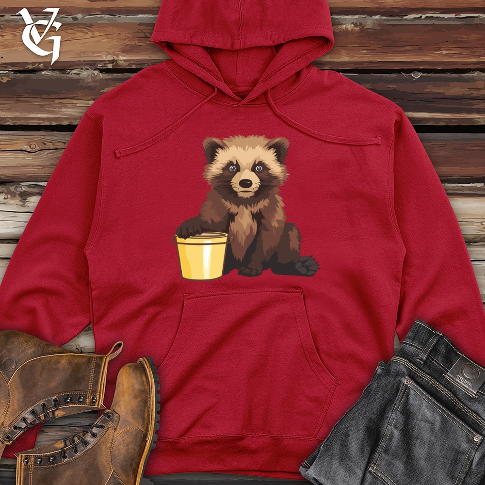 Viking Goods Raccoon Bucket Pal Midweight Hooded Sweatshirt Red / L