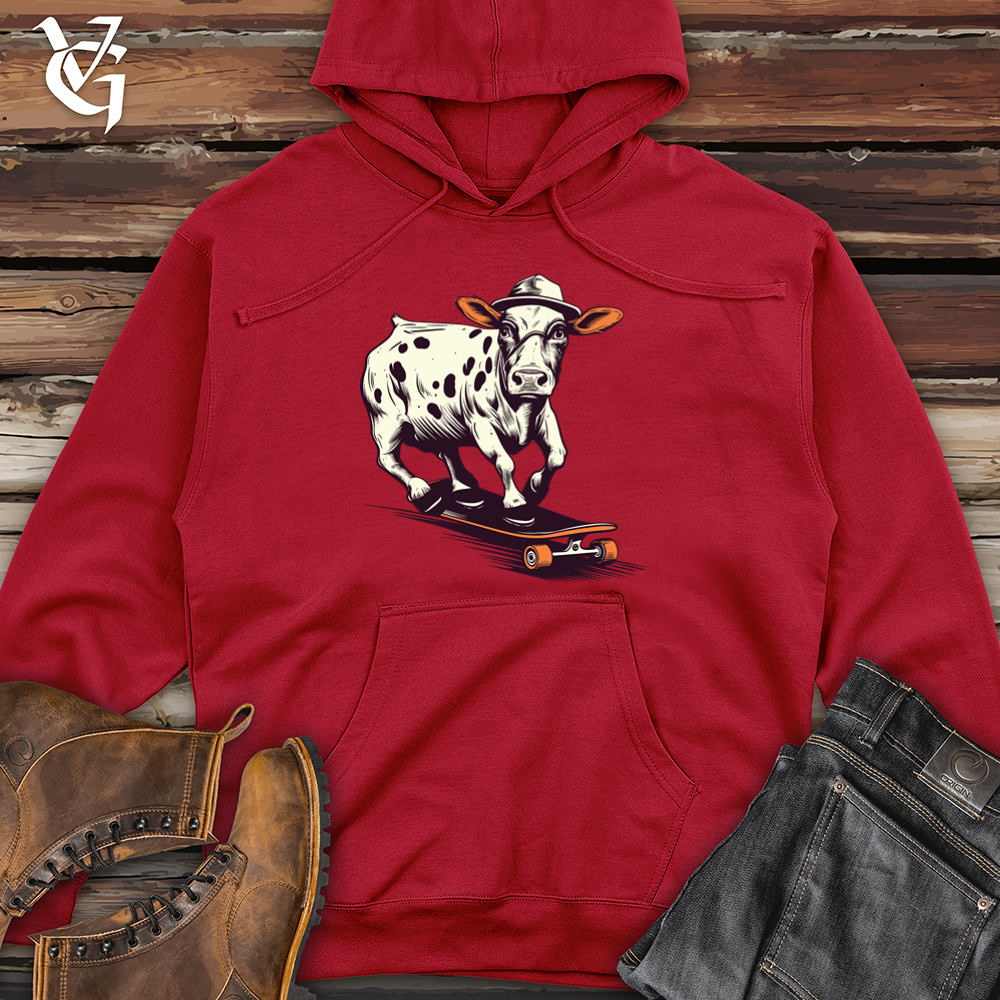 Viking Goods Radical Bovine Skater Midweight Hooded Sweatshirt Red / L