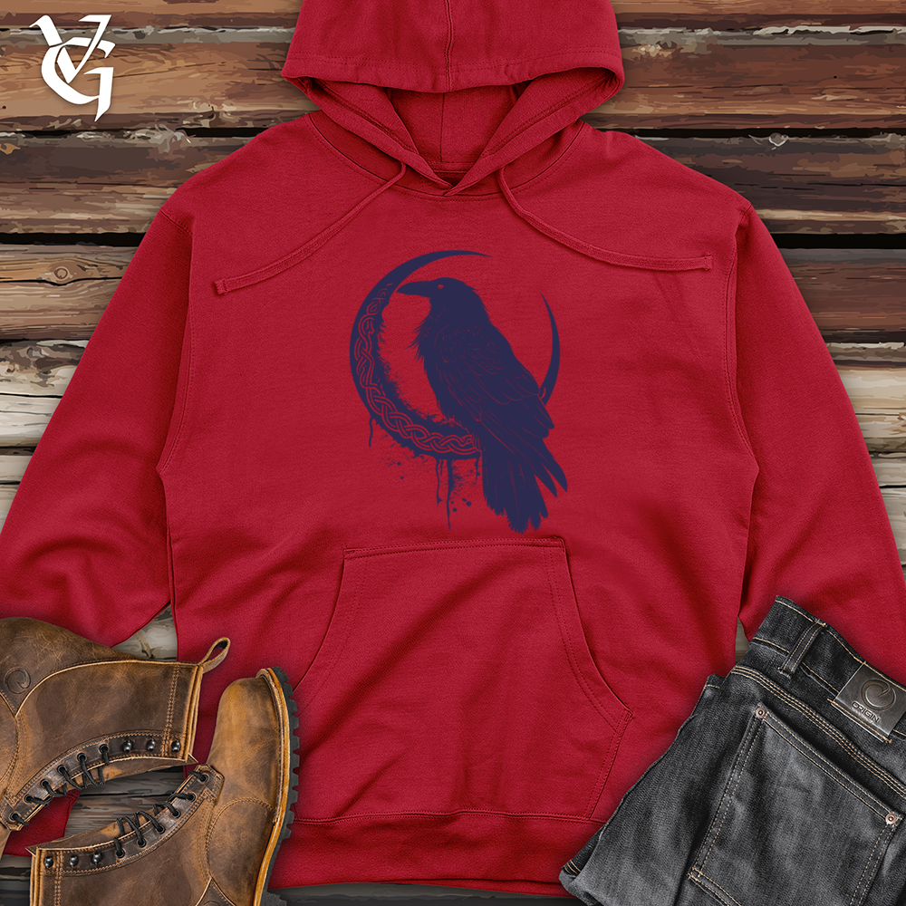Viking Goods Raven Moonlit Enigma Midweight Hooded Sweatshirt Red / L